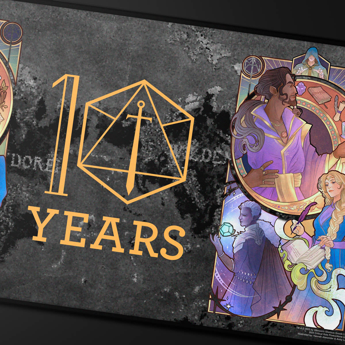 Critical Role 10th Anniversary Stitched Gaming Mat